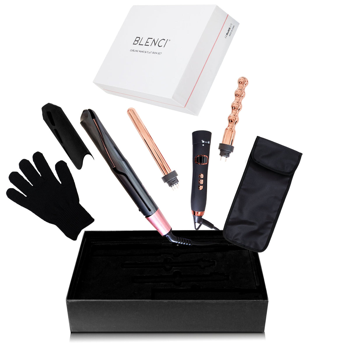 Blenci Interchangeable Curling Wand Set